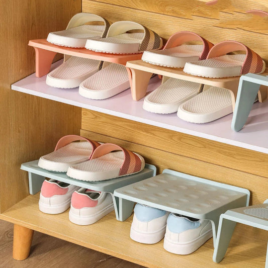 homyra double layer shoe rack in closet