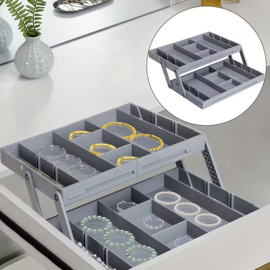 homyra expandable drawer organizer in kitchen