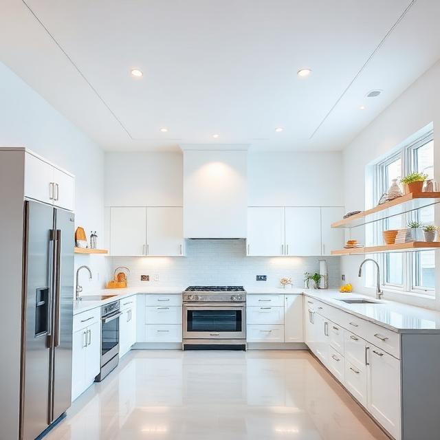Clean and organized living room interior